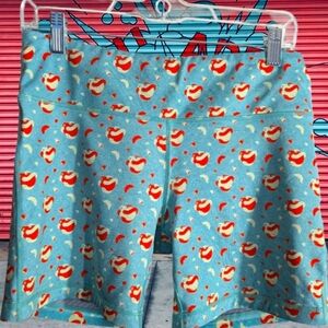 Like New IAB MFG Turquoise Athletic Shorts with Snakes And Skulls Size Large